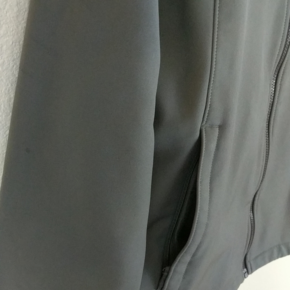 [Columbia] Water Resistant Grey Softshell Zip Up M - Picture 3 of 8